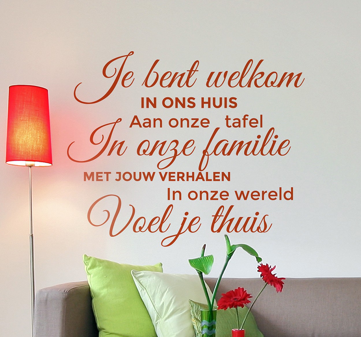 Welkom in ons huis sticker