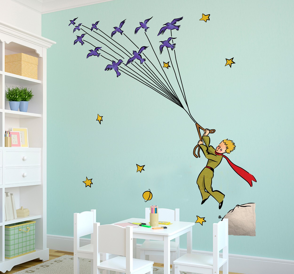 Wall sticker il piccolo principe volando