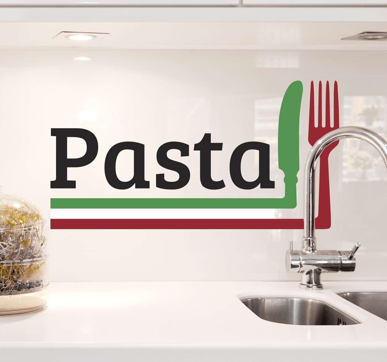 Tenstickers Muursticker Pasta Italië