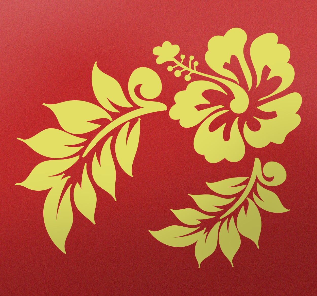 Tenstickers Bloemen muursticker met Hawaii bloem