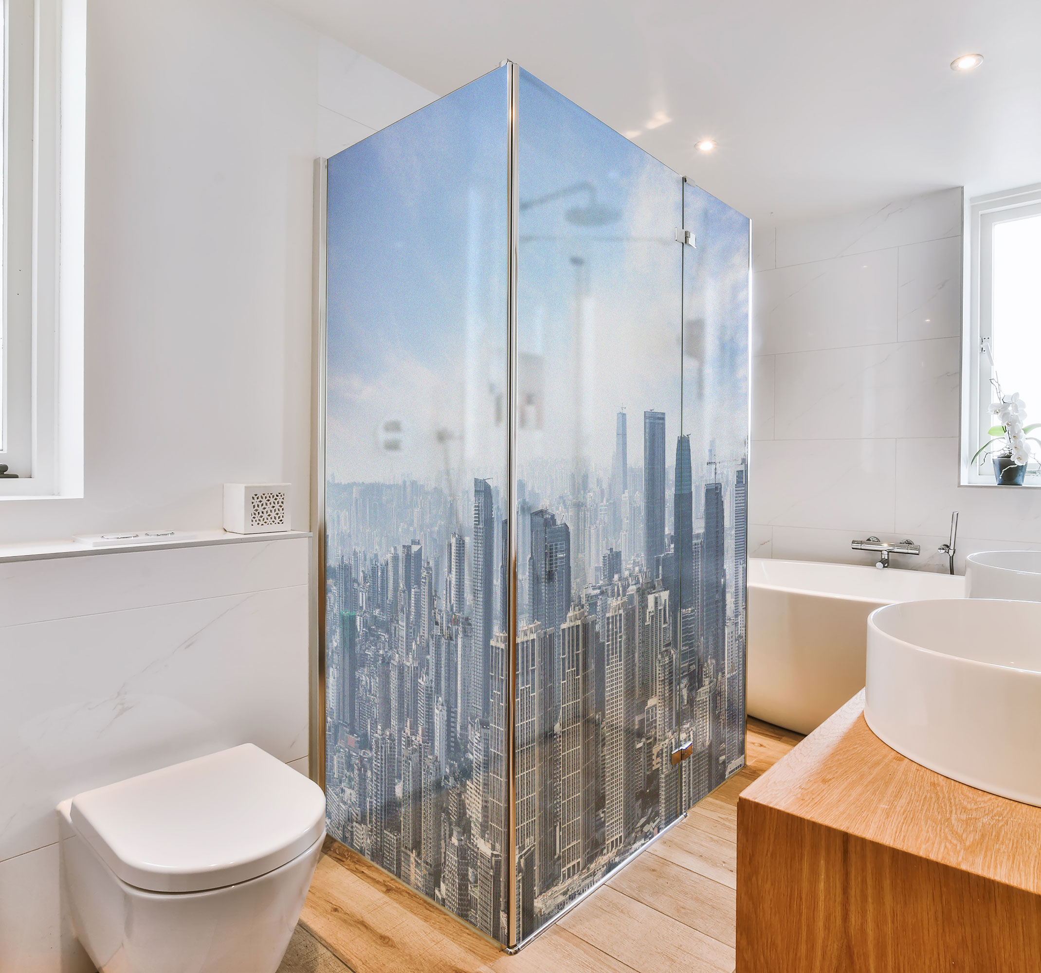 New York Skyline Duschkabinen Folie
