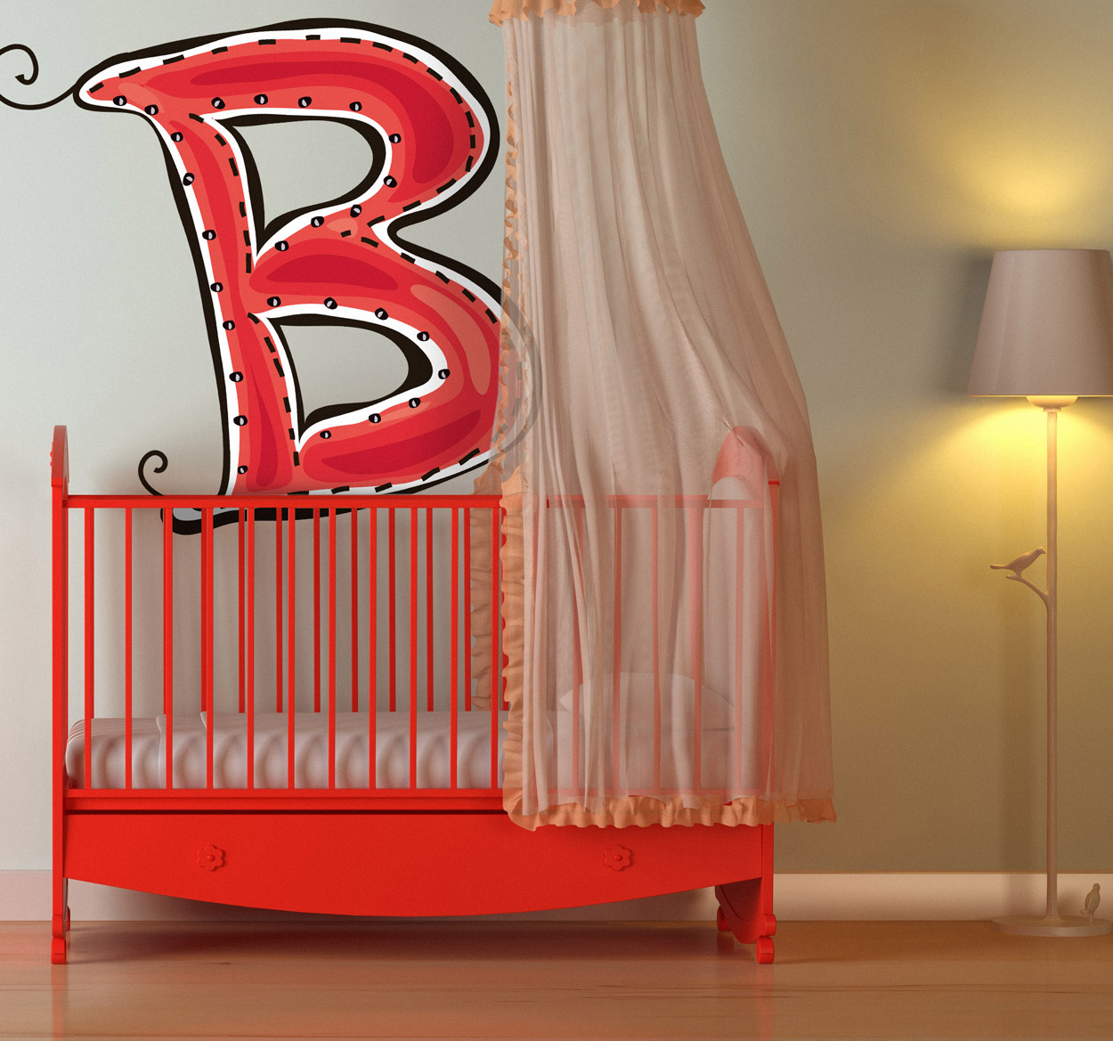 Sticker letter B