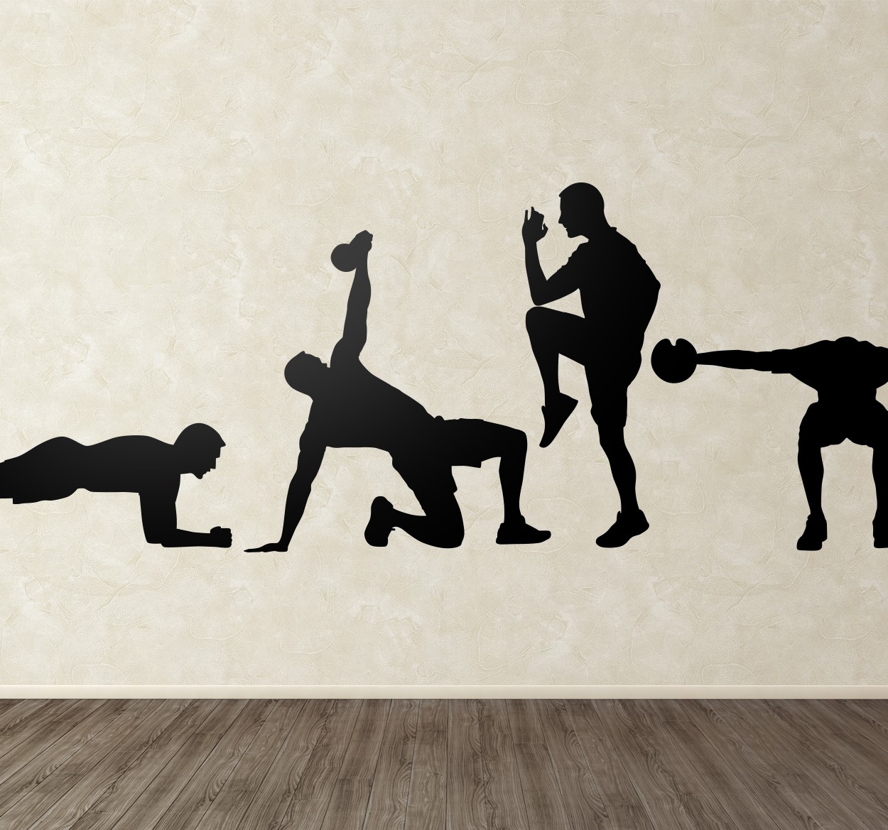 Tenstickers Muursticker Fitness Bewegingen