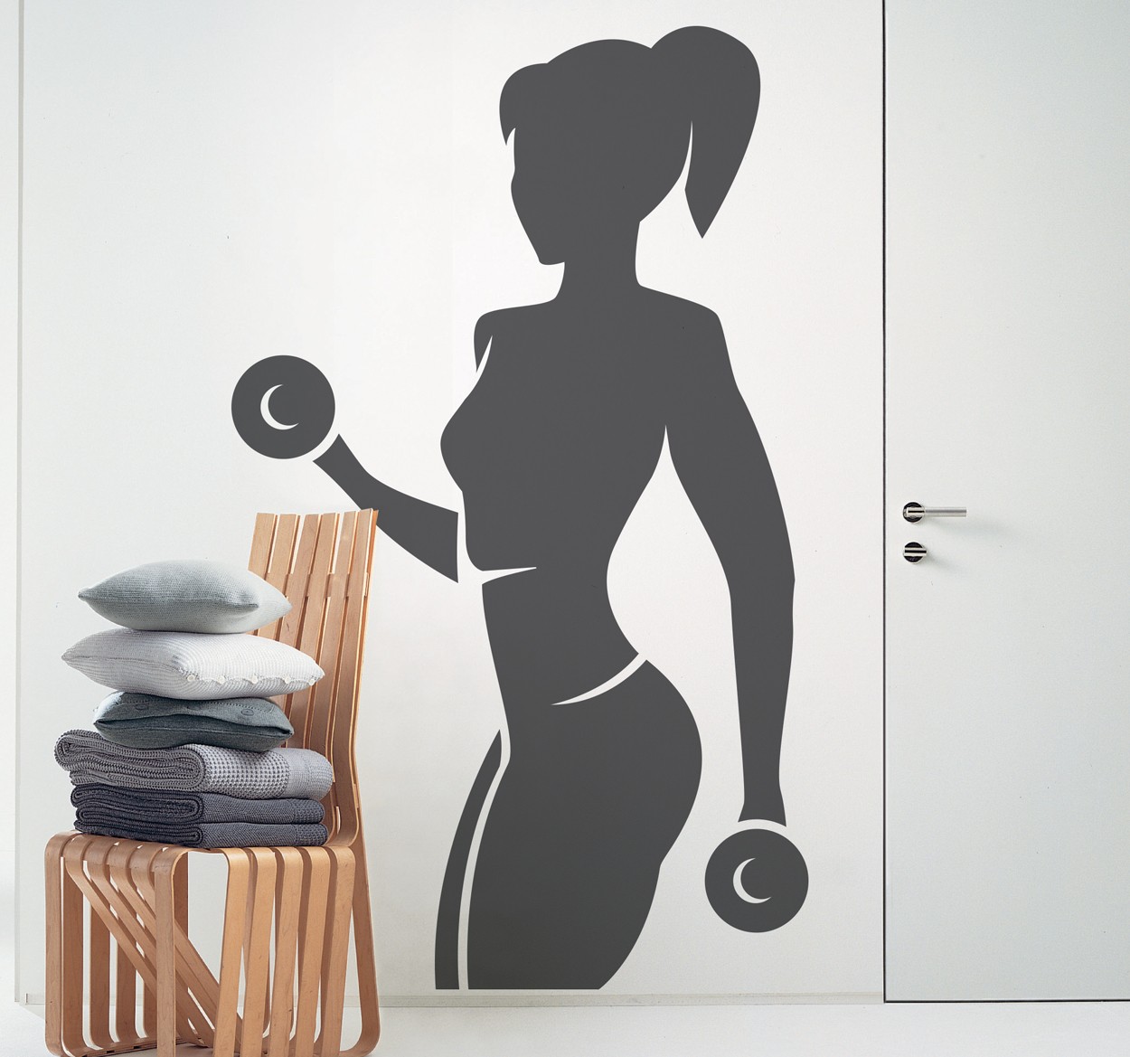 Tenstickers Muursticker Fitness Dame