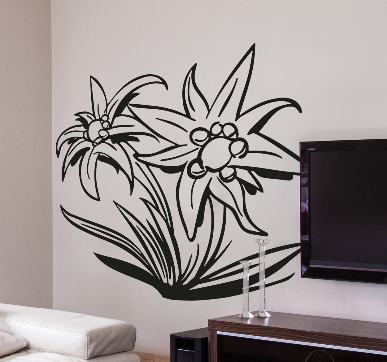 Tenstickers Muursticker Edelweiss Plant