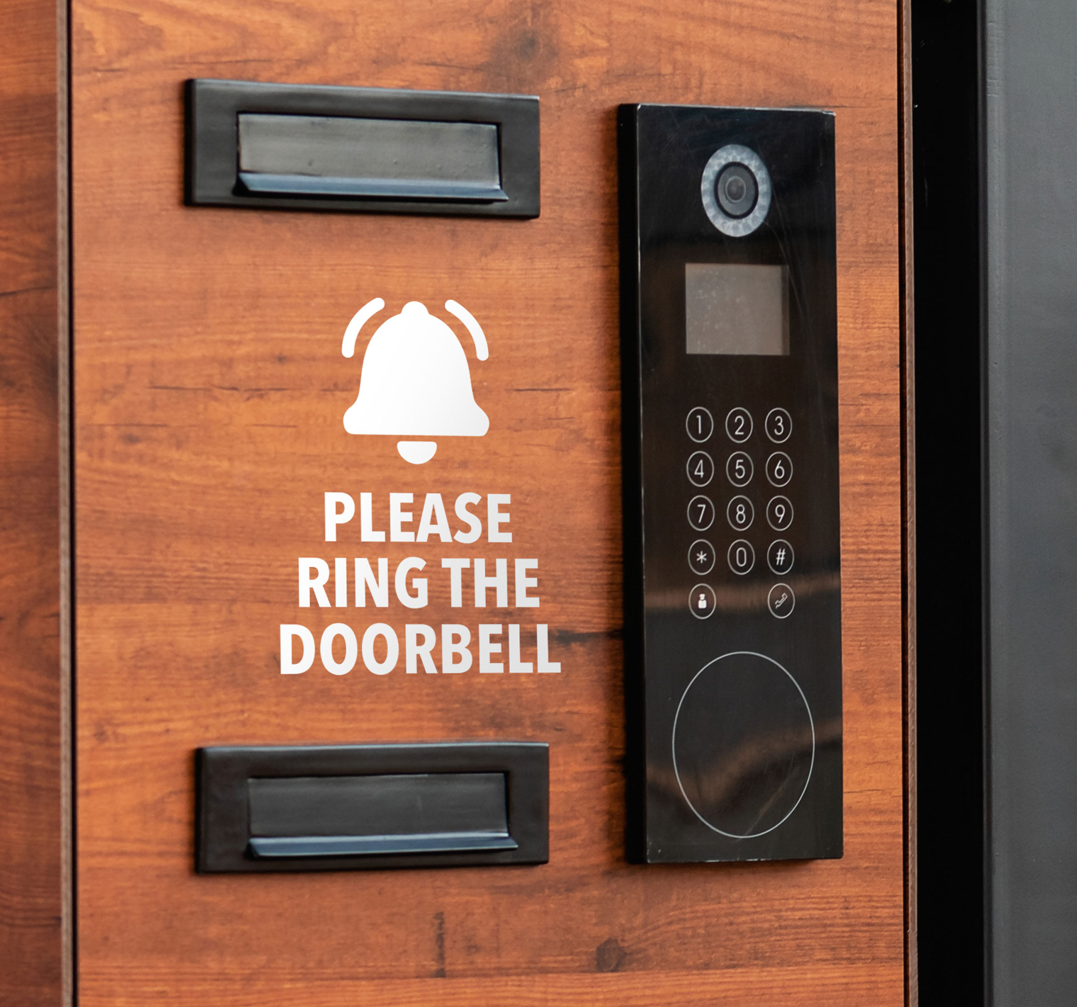 Tenstickers Aanwijzingen sticker 'please ring the doorbell'