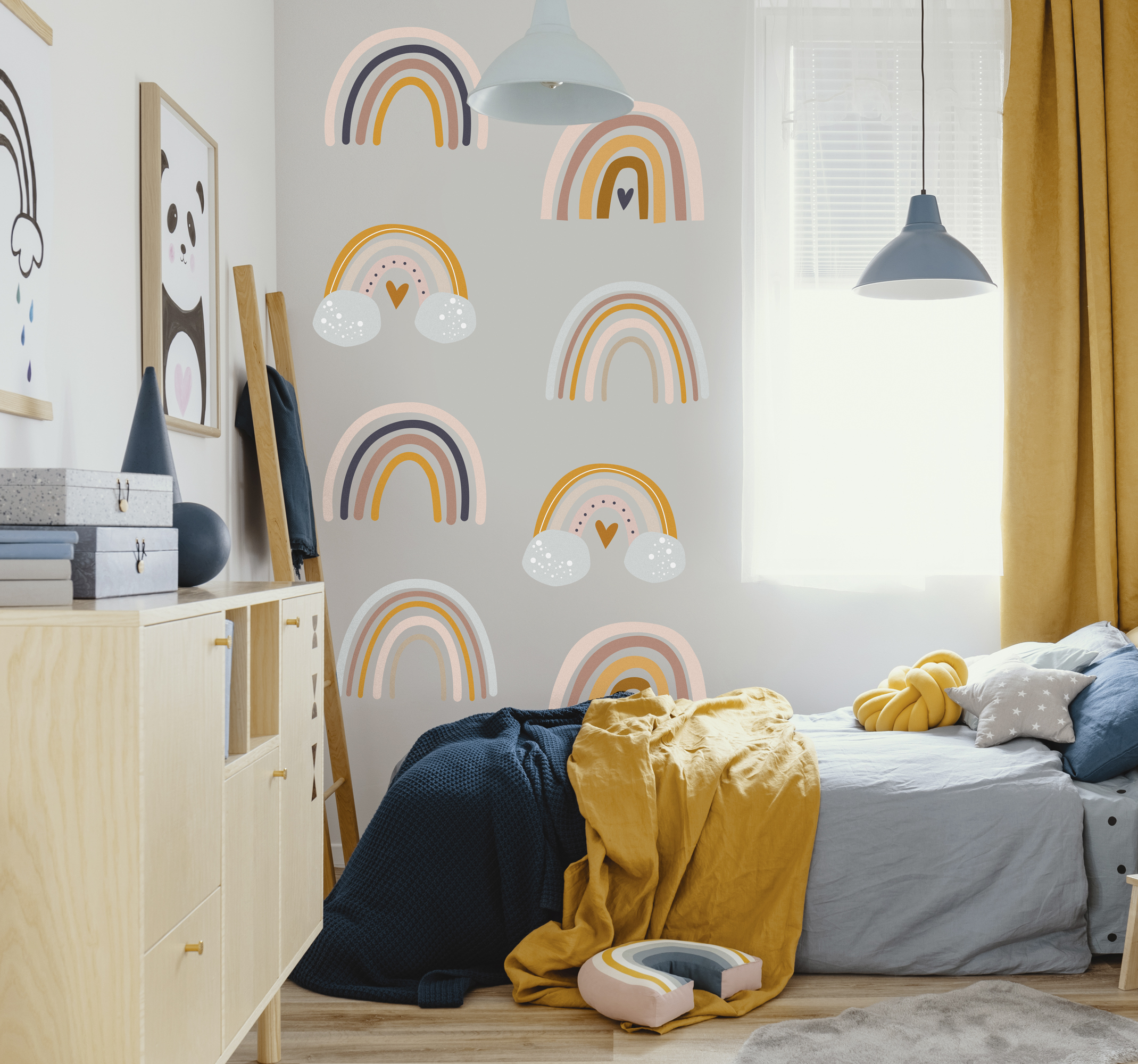 Tenstickers Boho regenbogen muursticker kinderkamer
