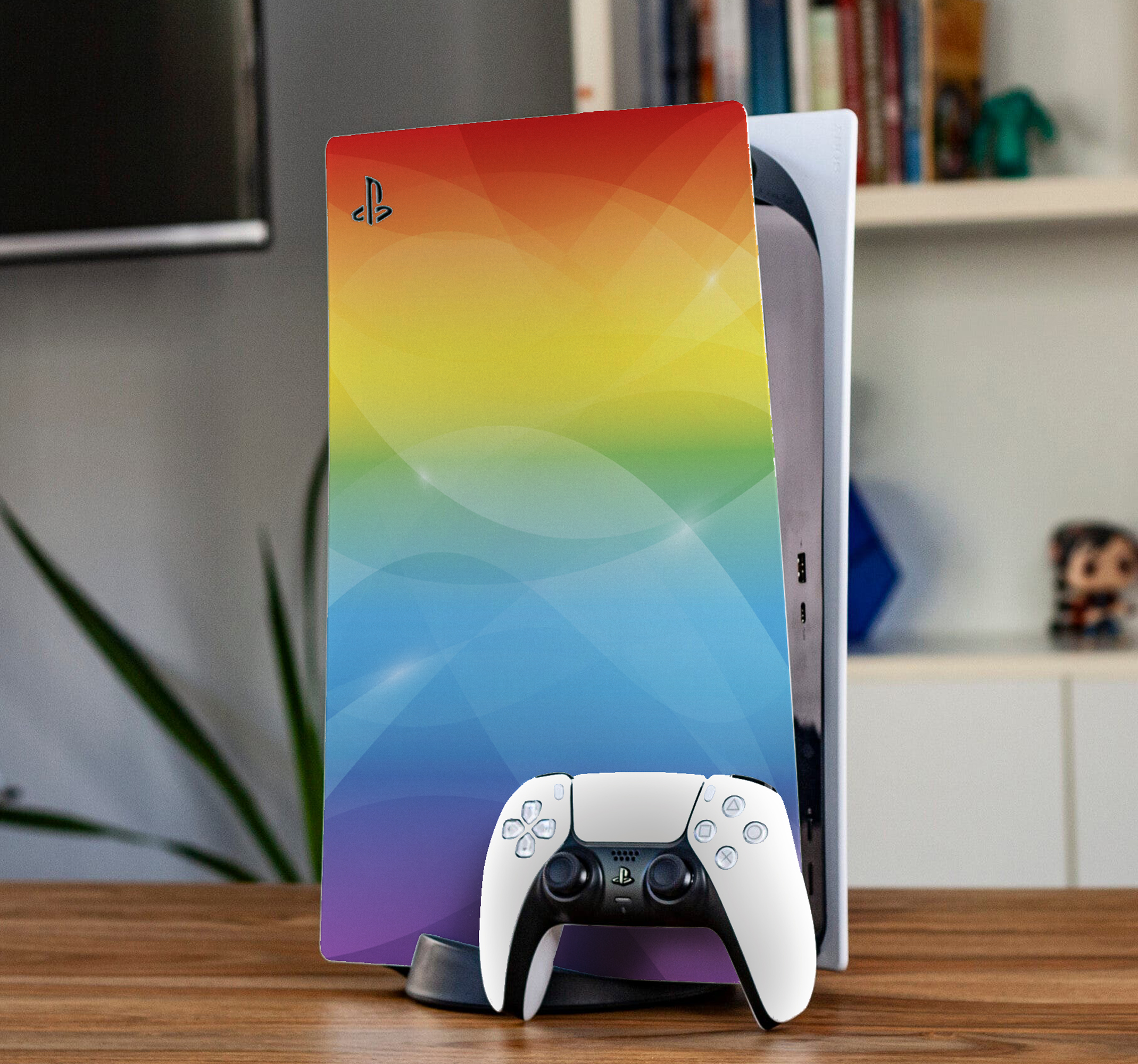 Adesivo Ps5 effetto arcobaleno lucido