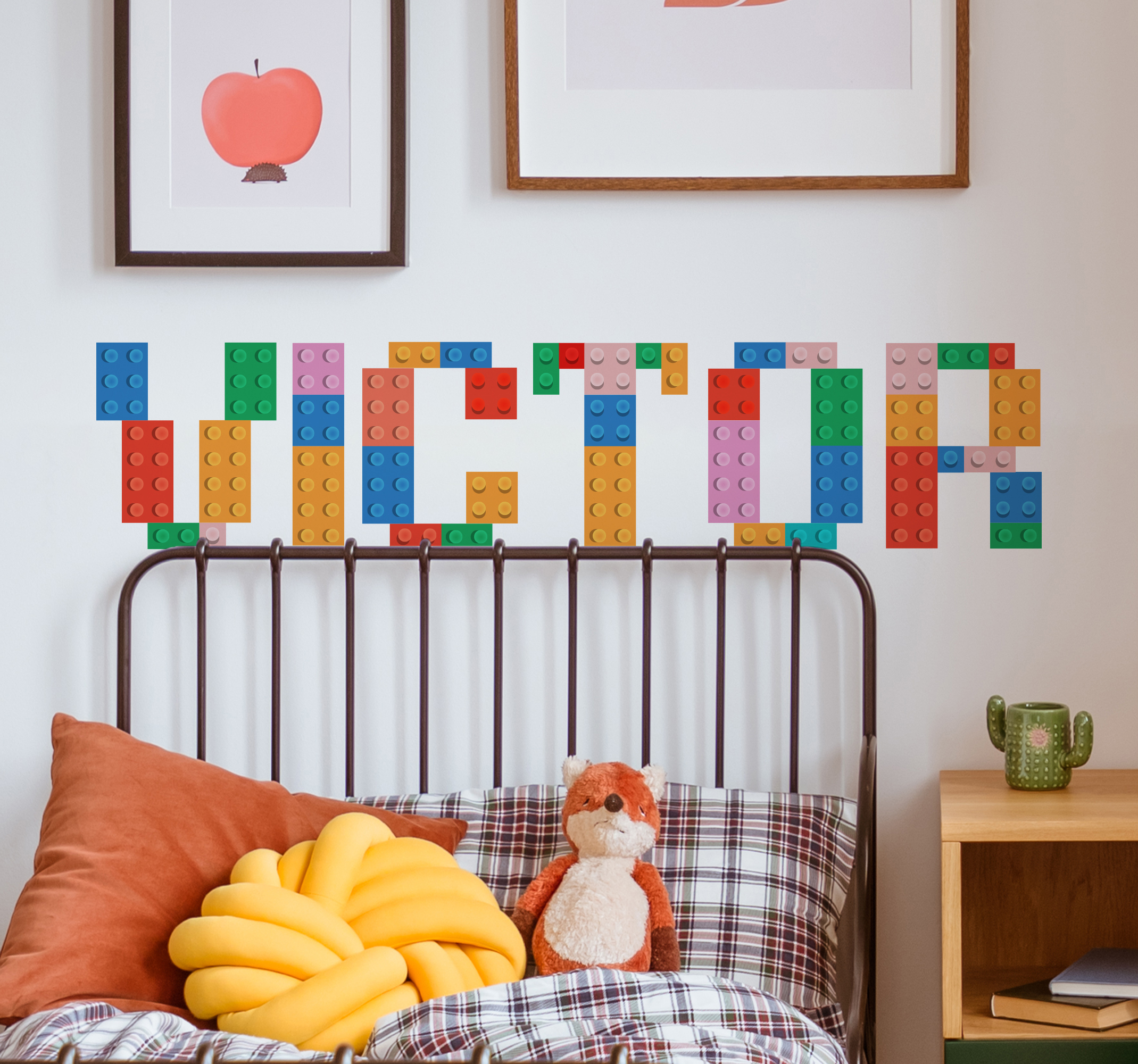 Tenstickers Kleurrijke blokkennaam Stickers laten maken