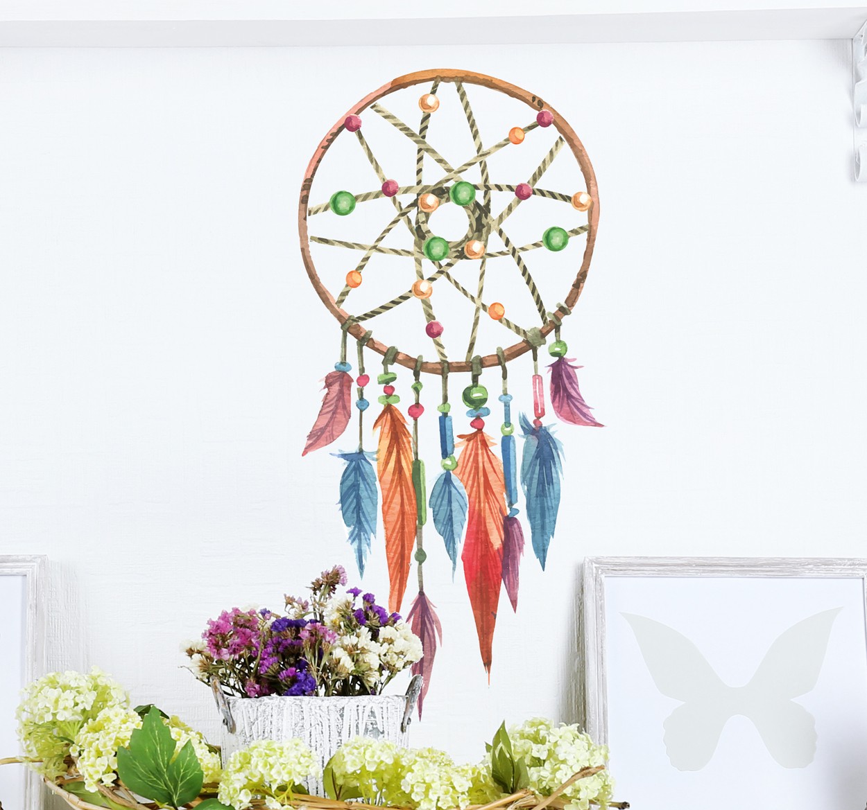 Tenstickers Decoratieve aquarel dreamcatcher muursticker