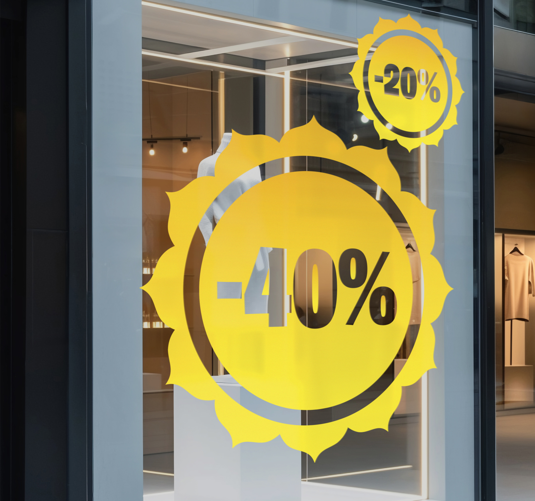 Vetrofania saldi estivi sconto sole