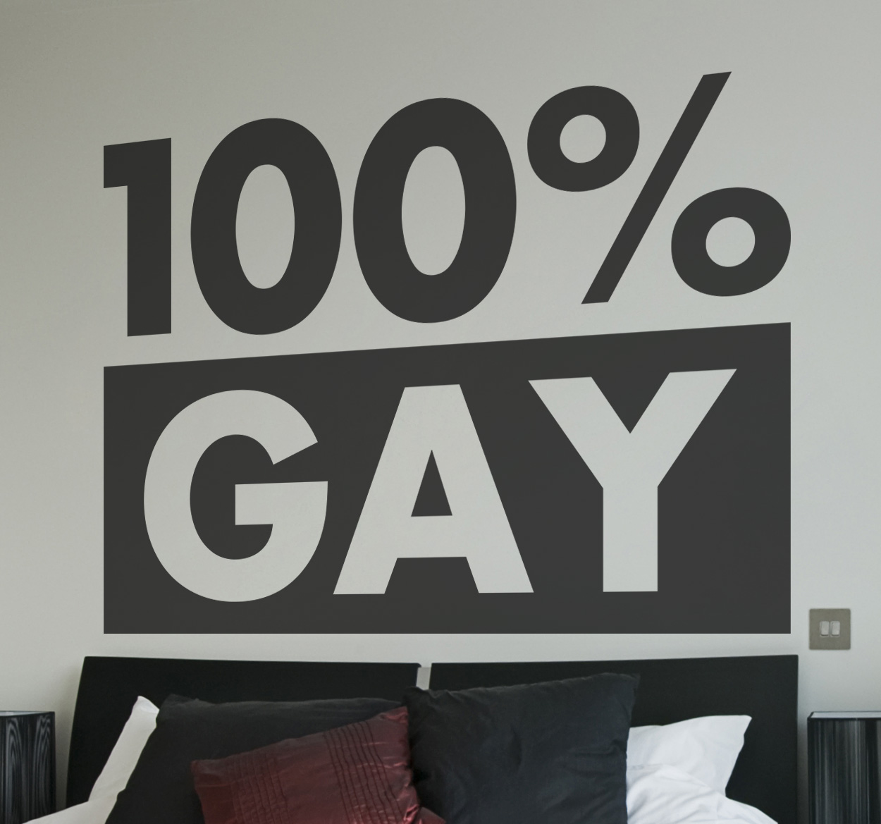 Tenstickers Muursticker 100 Procent Gay