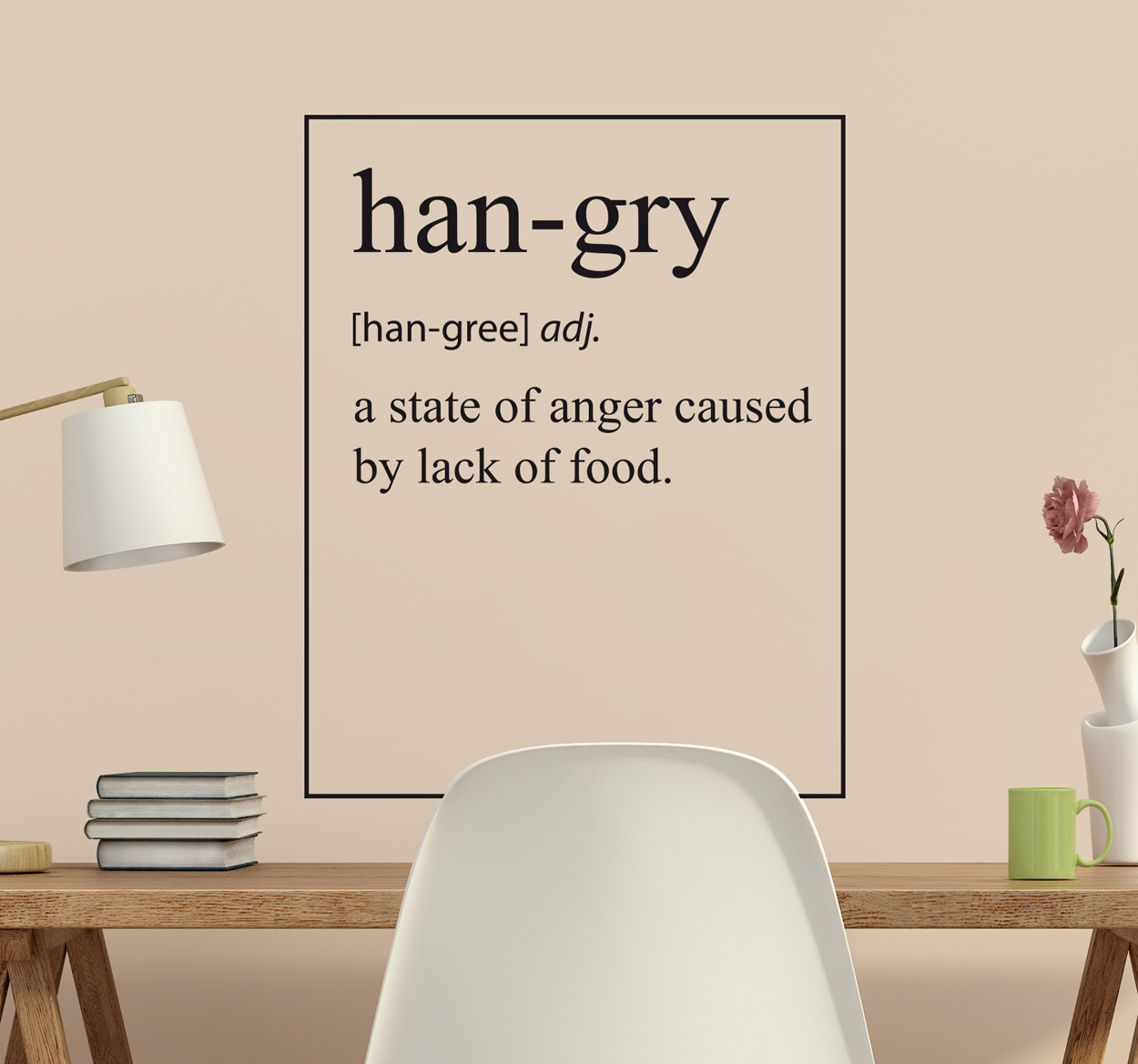 Tenstickers Muursticker Hangry
