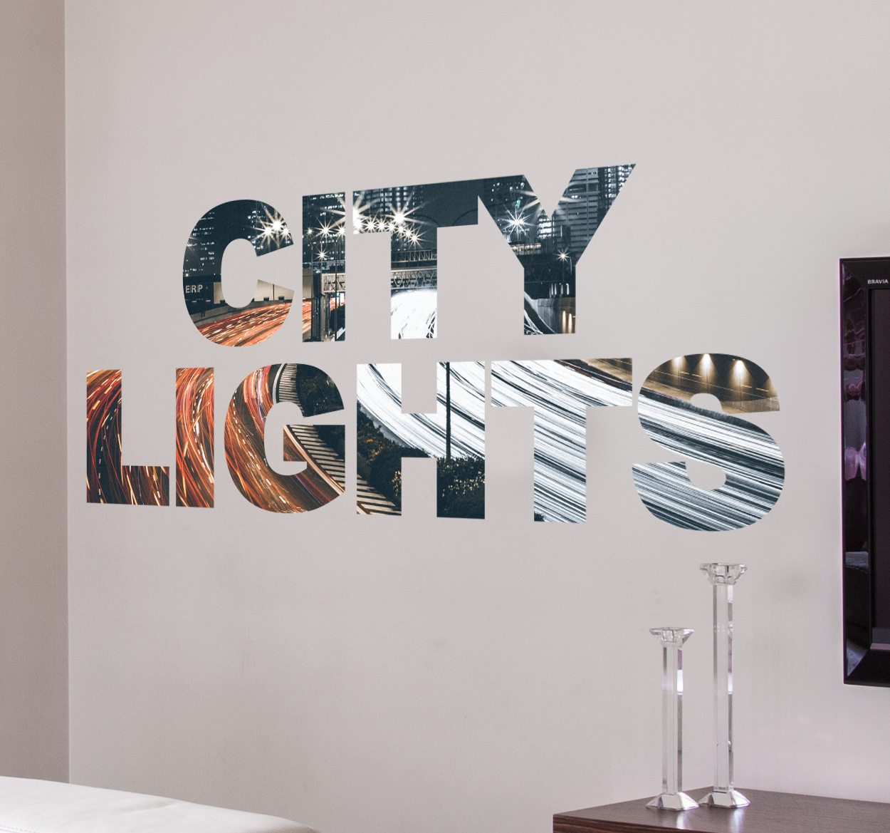 Tenstickers Muursticker City Lights