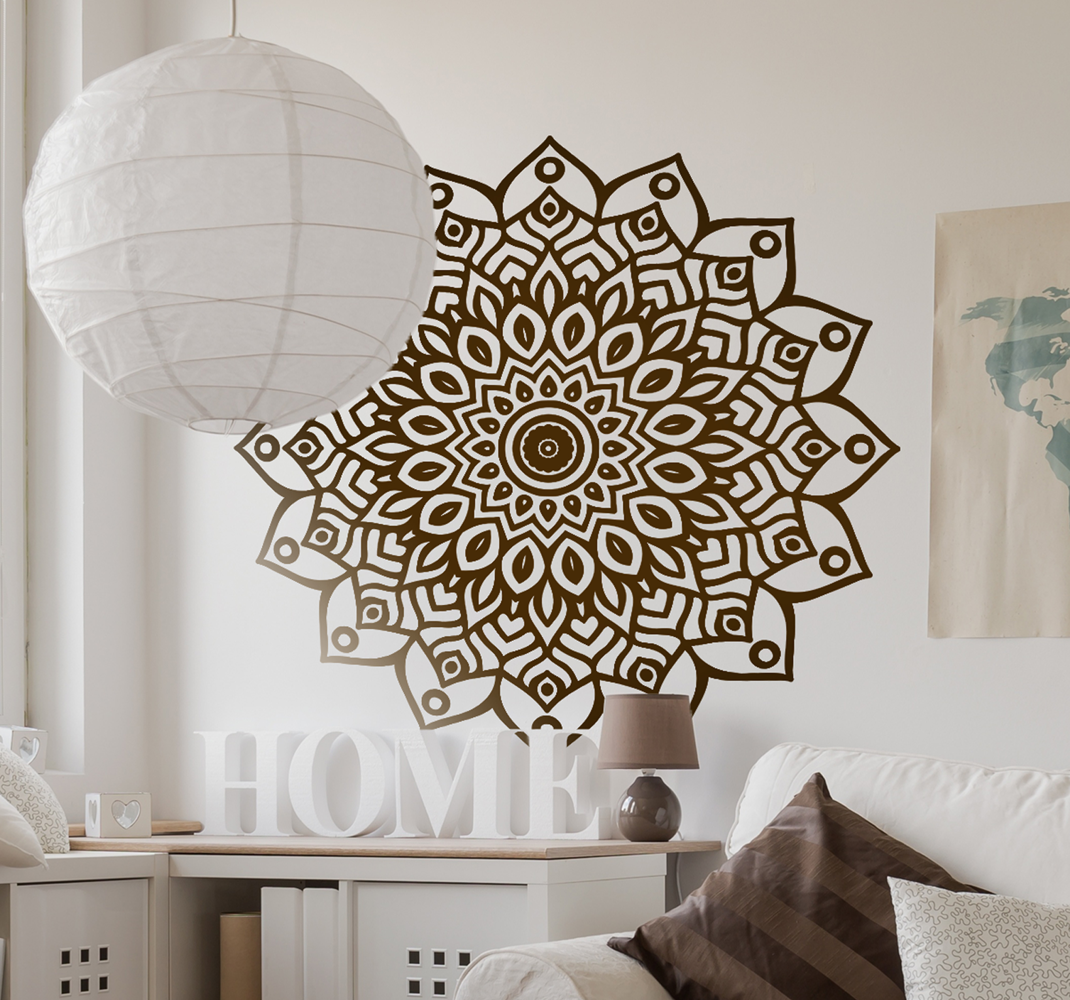 Tenstickers Muursticker Bloemen Mandela