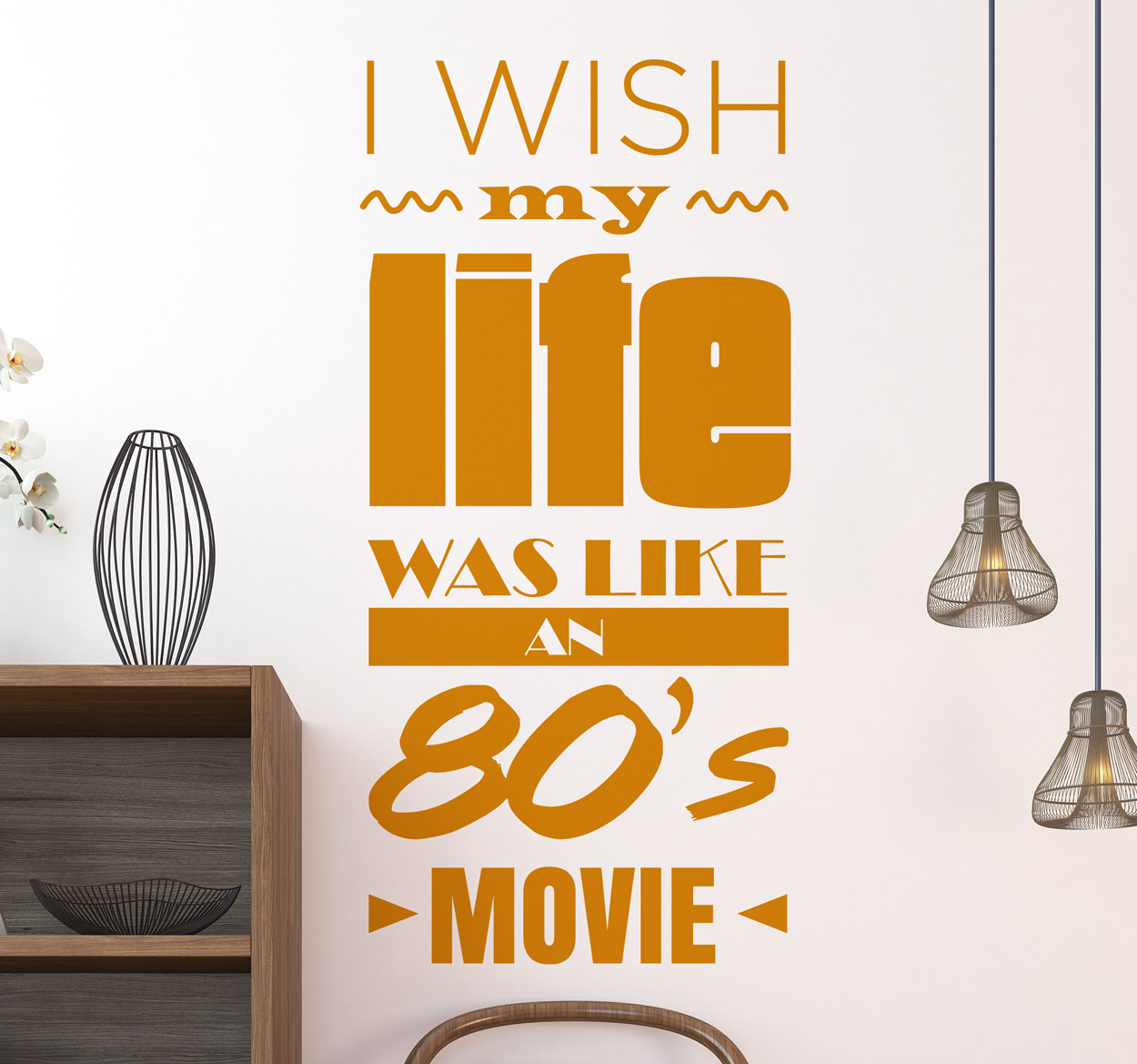 Tenstickers Muursticker Tekst Life 80s Movie