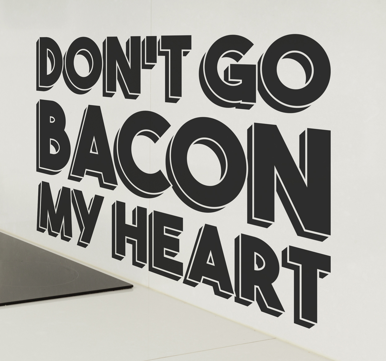 Adesivo cucina don't go bacon my heart