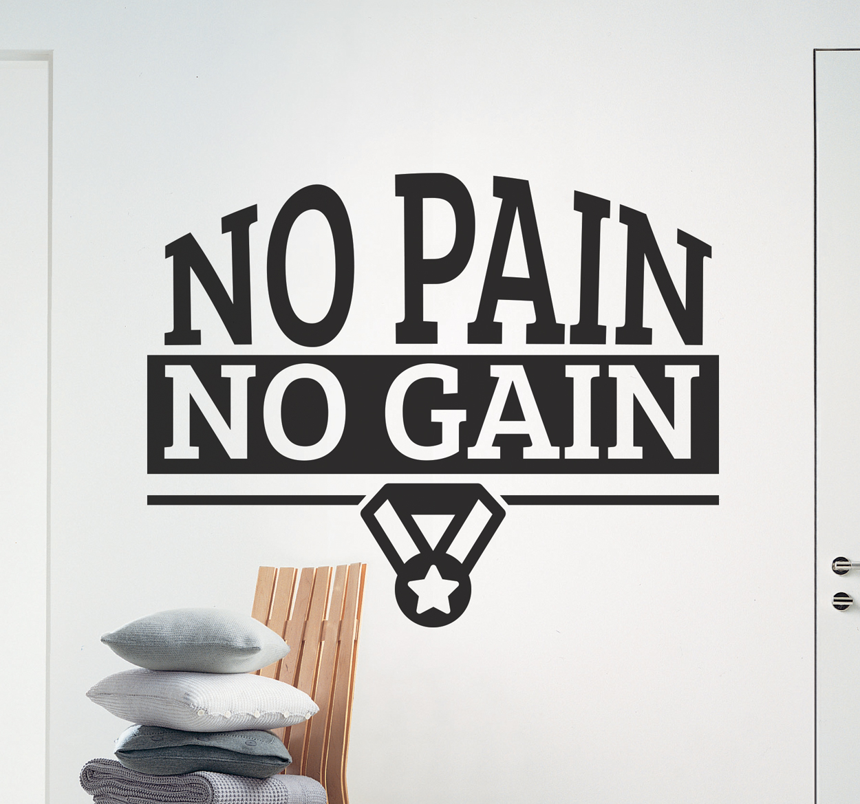 Tenstickers Muursticker No Pain No Gain