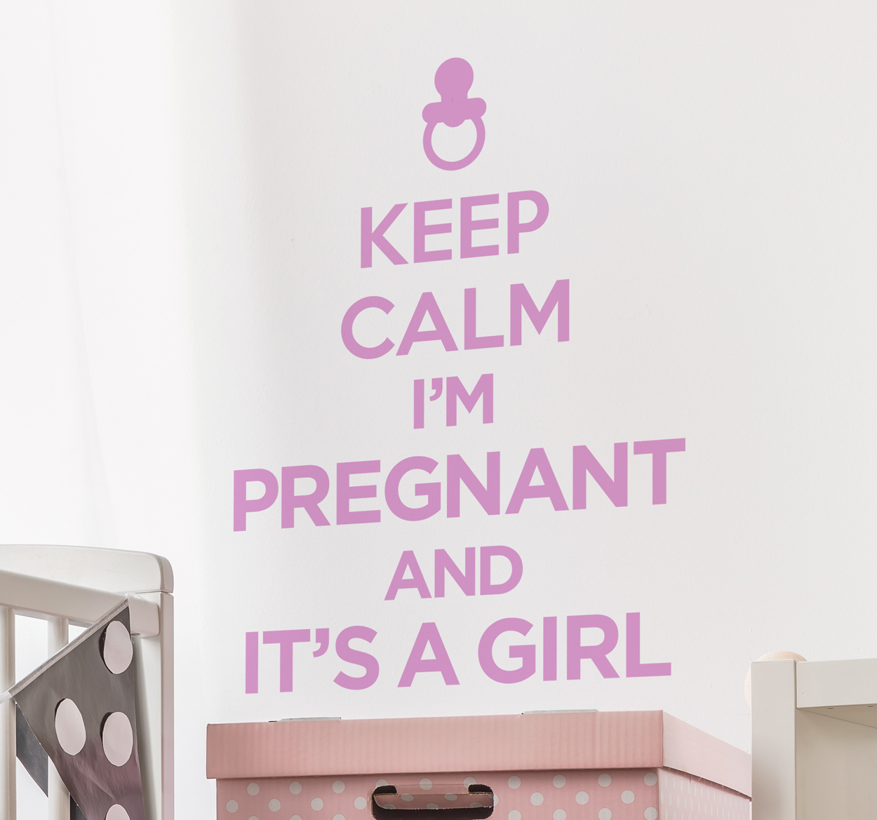 Tenstickers Muursticker Keep Calm It´s A Girl