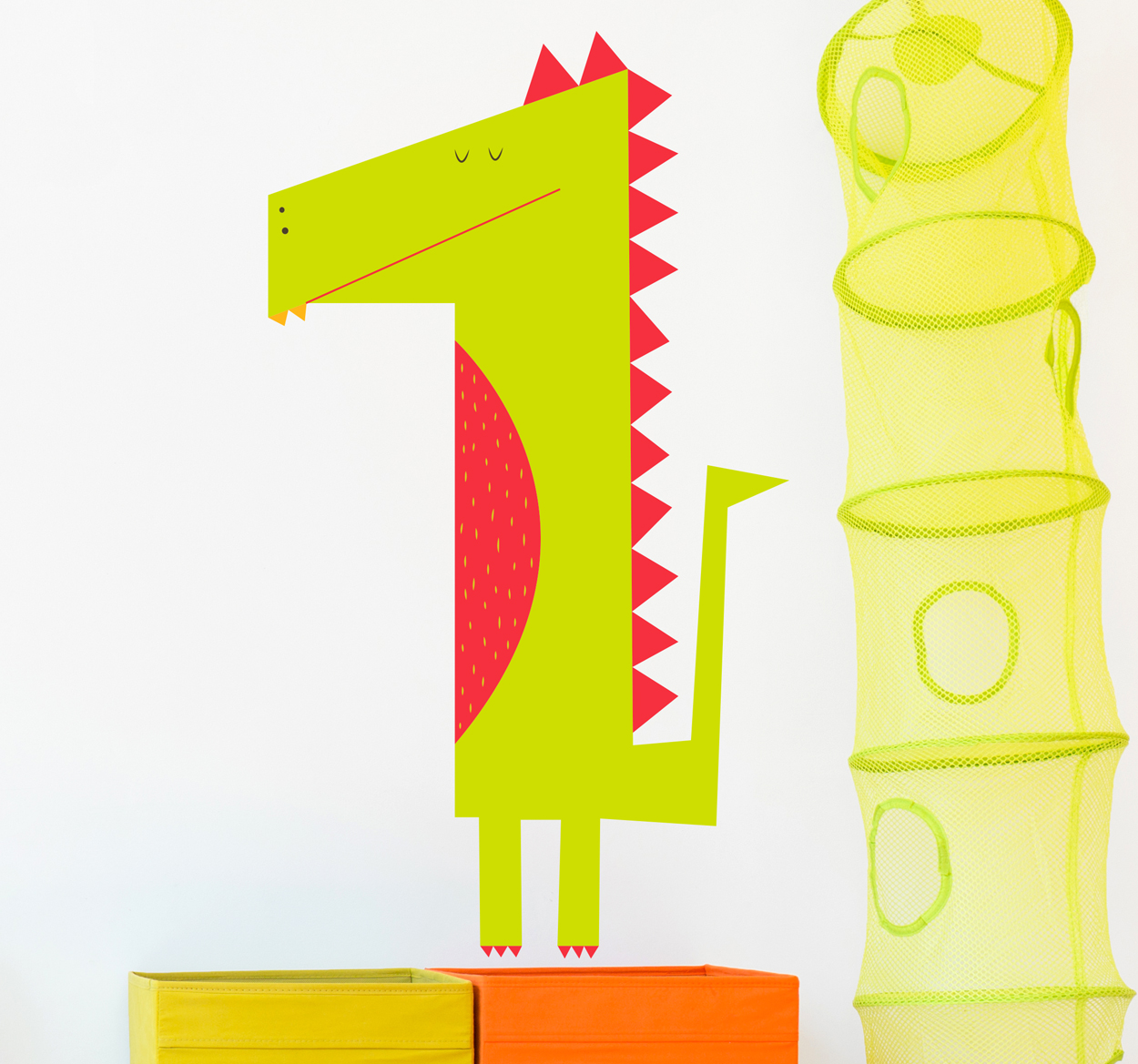 Tenstickers Muursticker voor kinderen met krokodil