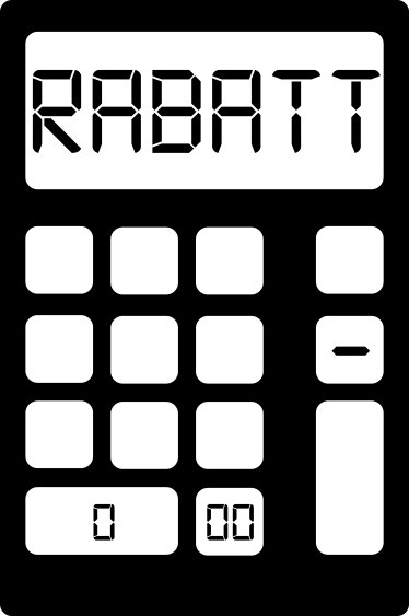 Schaufensteraufkleber Rabatt Taschenrechner - TenStickers