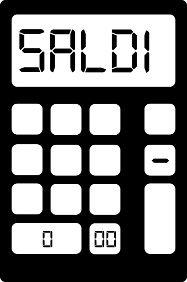 Vetrofania Saldi Calcolatrice - TenStickers
