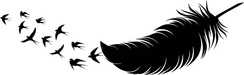 Veren en vogels slaapkamer muursticker - TenStickers