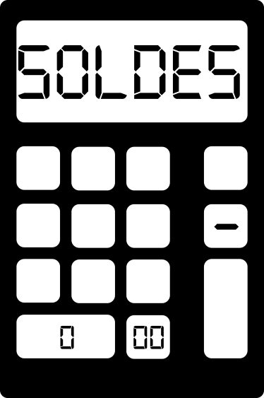 sticker soldes calculette - TenStickers