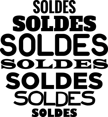 Sticker soldes vitrine en cercle - TenStickers