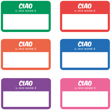 Kit adesivi targhette con nome - TenStickers