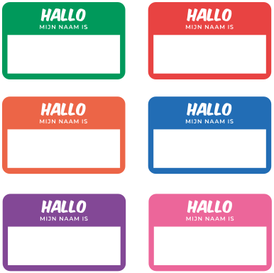 Naam kaartjes Kleine stickerset - TenStickers