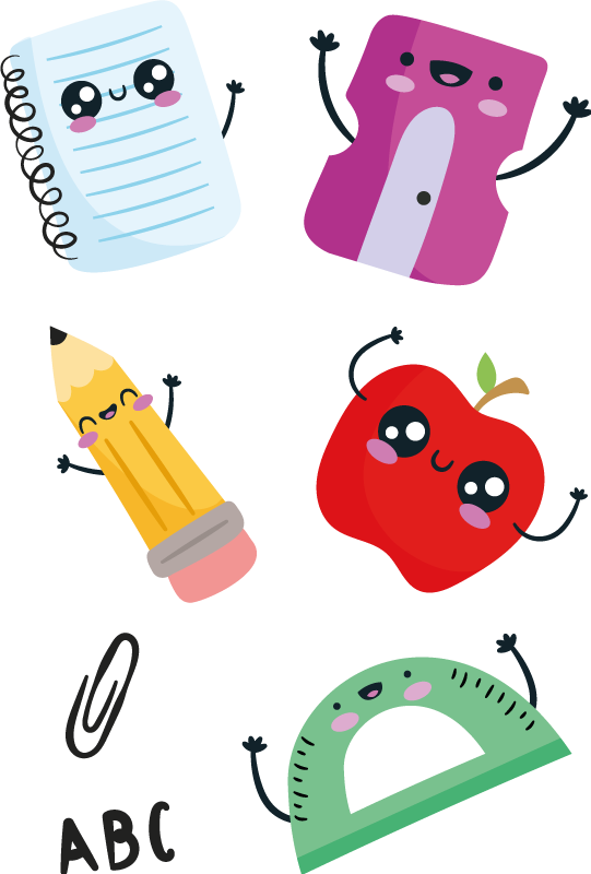 Sticker Lernen zurück zum Schulset - TenStickers