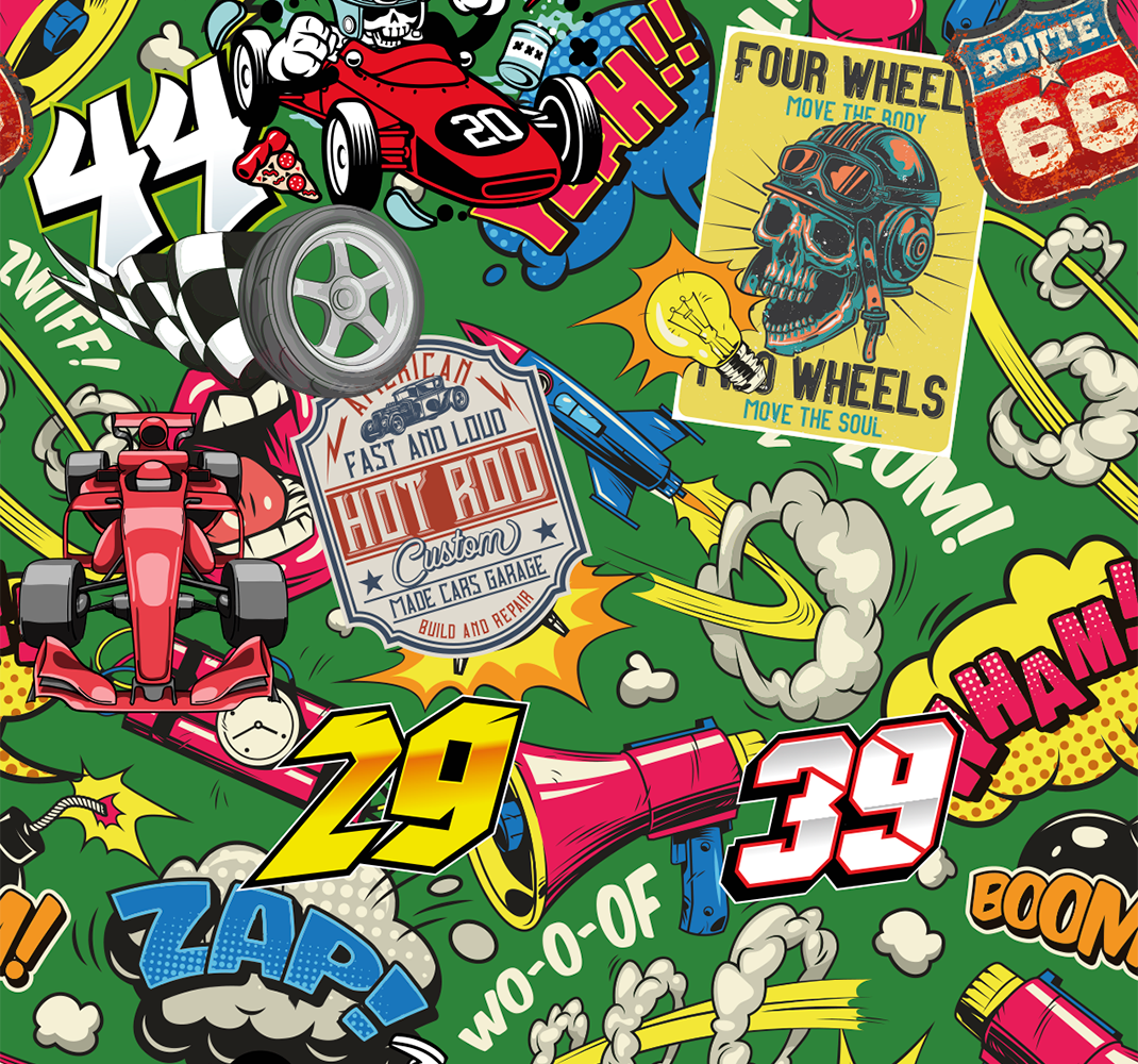 자동차 용 스티커 후드용 다채로운 디자인 - TenStickers