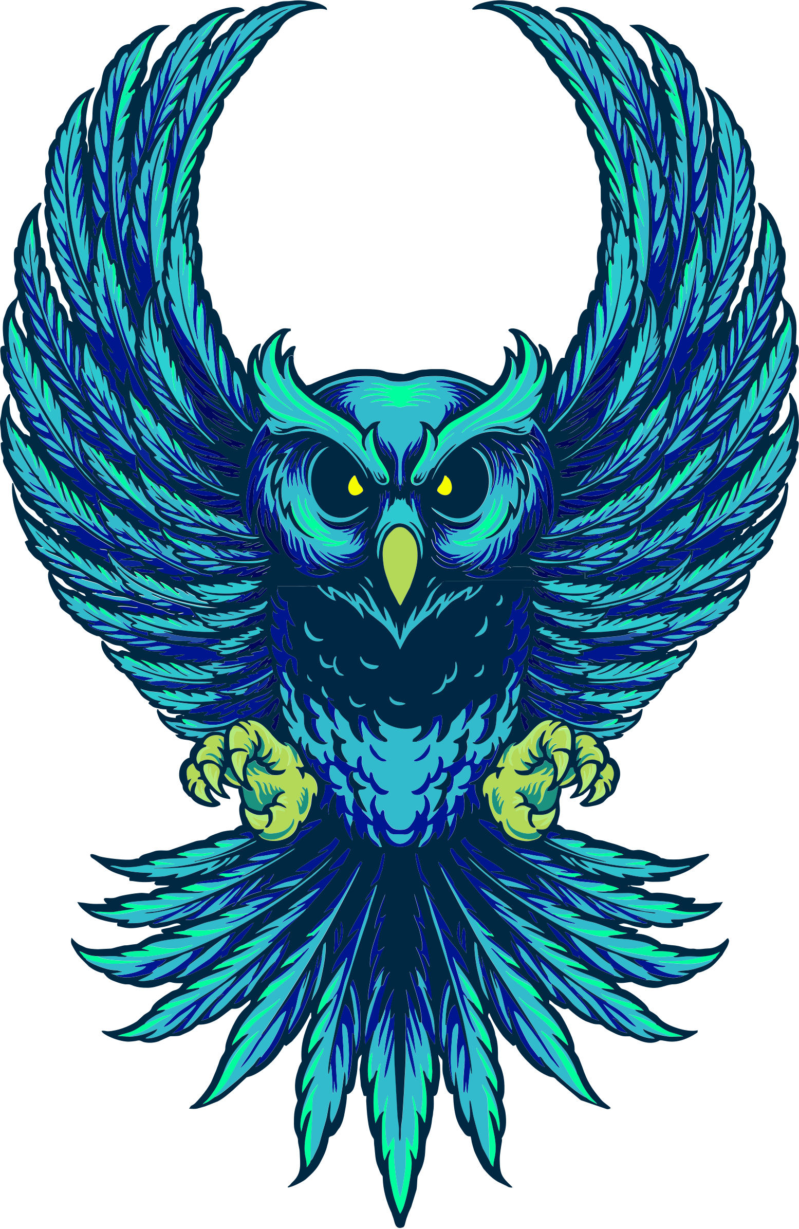 Sticker voiture hibou volant - TenStickers