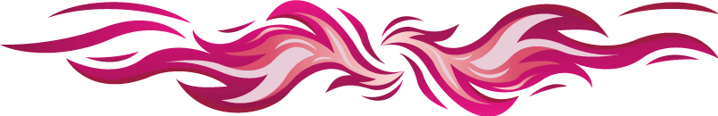 Tribal pink flames set car sticker - TenStickers