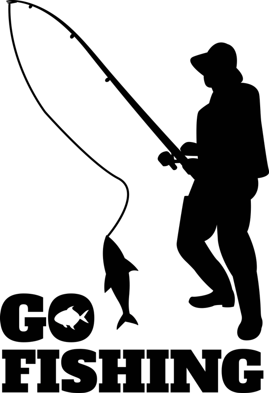 动物贴画 钓鱼 - TenStickers