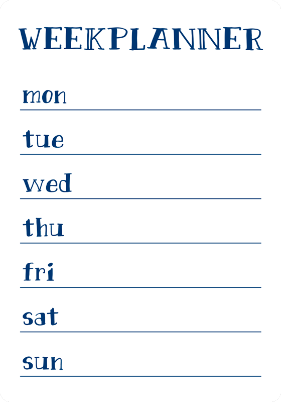 weekplanner whiteboard sticker - TenStickers