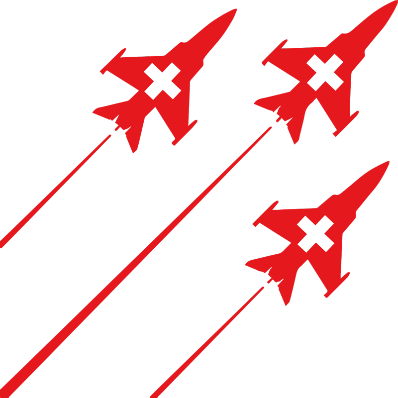 Autocollant suisse pour voiture patrouille suisse - TenStickers