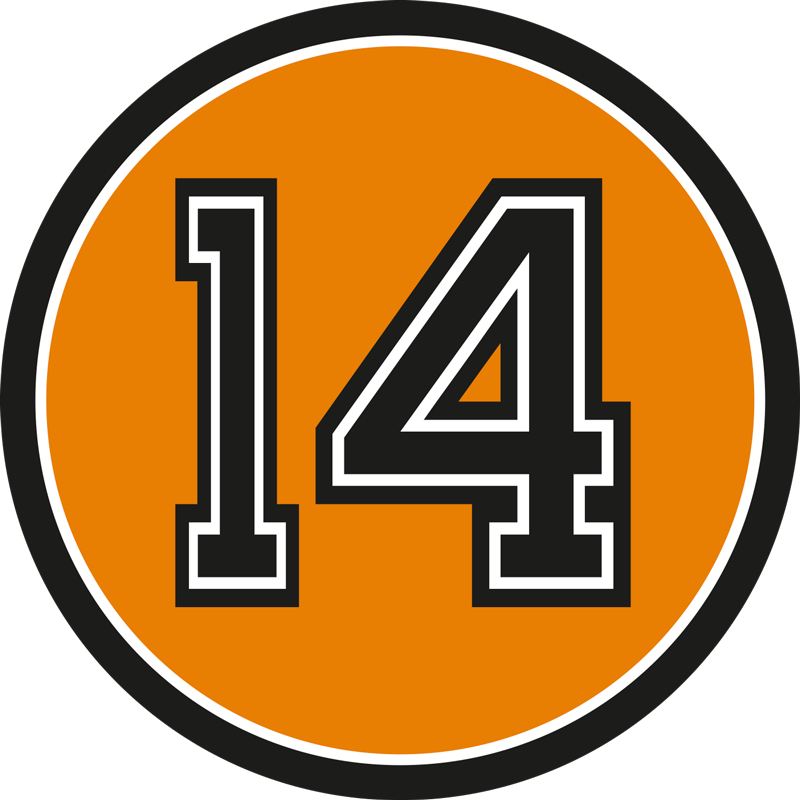 retro sport number car sticker - TenStickers