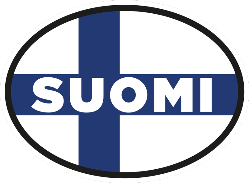 Suomen siniristilippu autotarra - Tenstickers