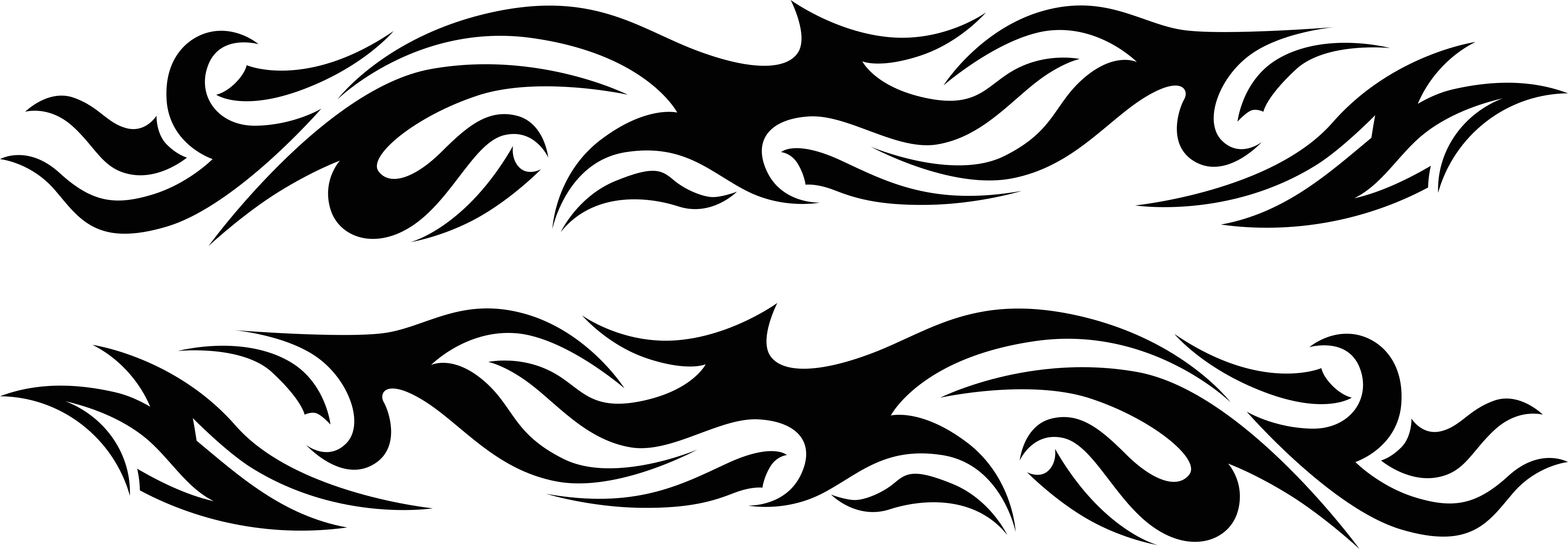 Graphic tribal flame car decal - TenStickers