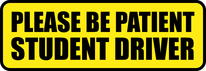 Please be patient car sticker - TenStickers