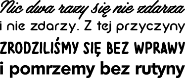 Naklejka Nic dwa razy się nie zdarza - TenStickers