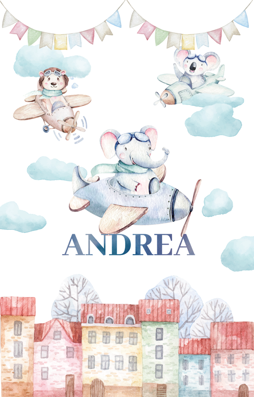 창 스티커 하늘을 나는 동물 - TenStickers