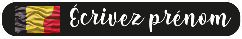 Autocollant vélo boîte avec nom et drapeau - TenStickers