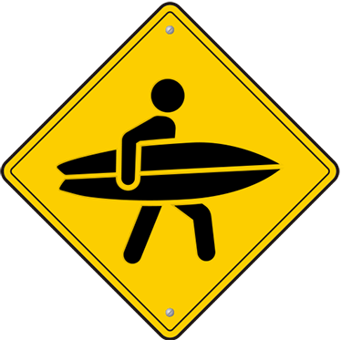 Decals Sticker Surf Area Sign 20 11534