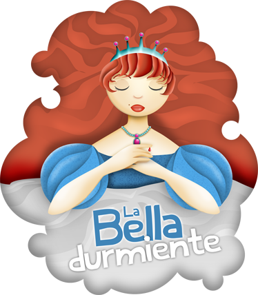 Vinilo infantil bella durmiente texto - TenVinilo