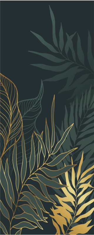 Elegáns trópusi levél Bútor falmatrica - TenStickers