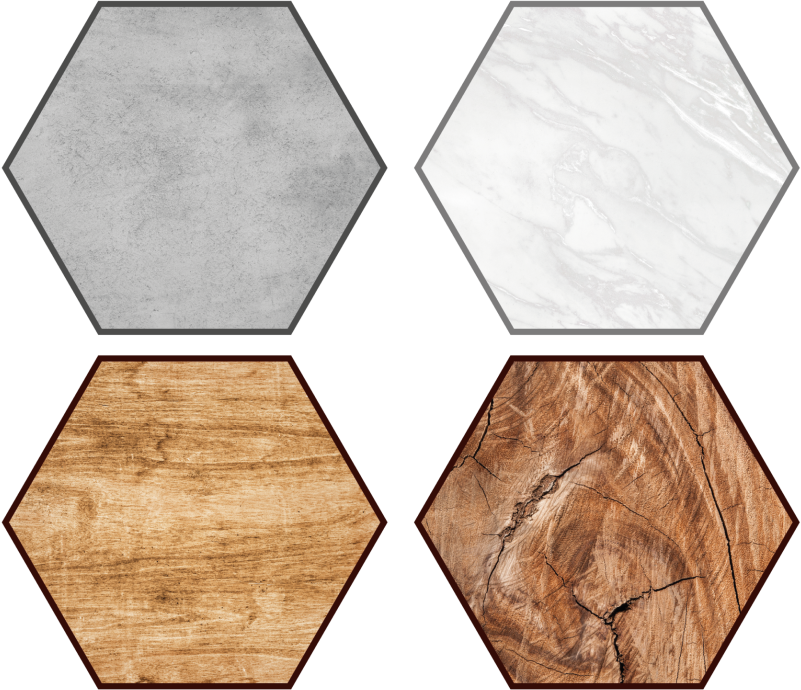 Naklejka na meble tekstura płytek heksagonalnych - TenStickers