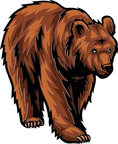 bear illustration car sticker - TenStickers